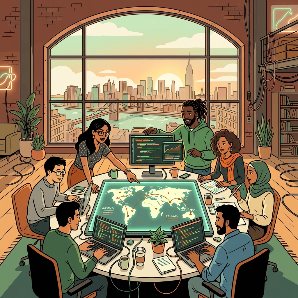 Immigrant founders event illustration